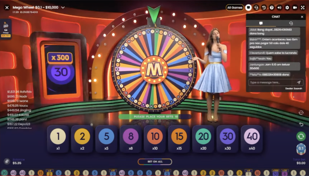 Big Wins at Pragmatic Play Mega Wheel Live Casinos